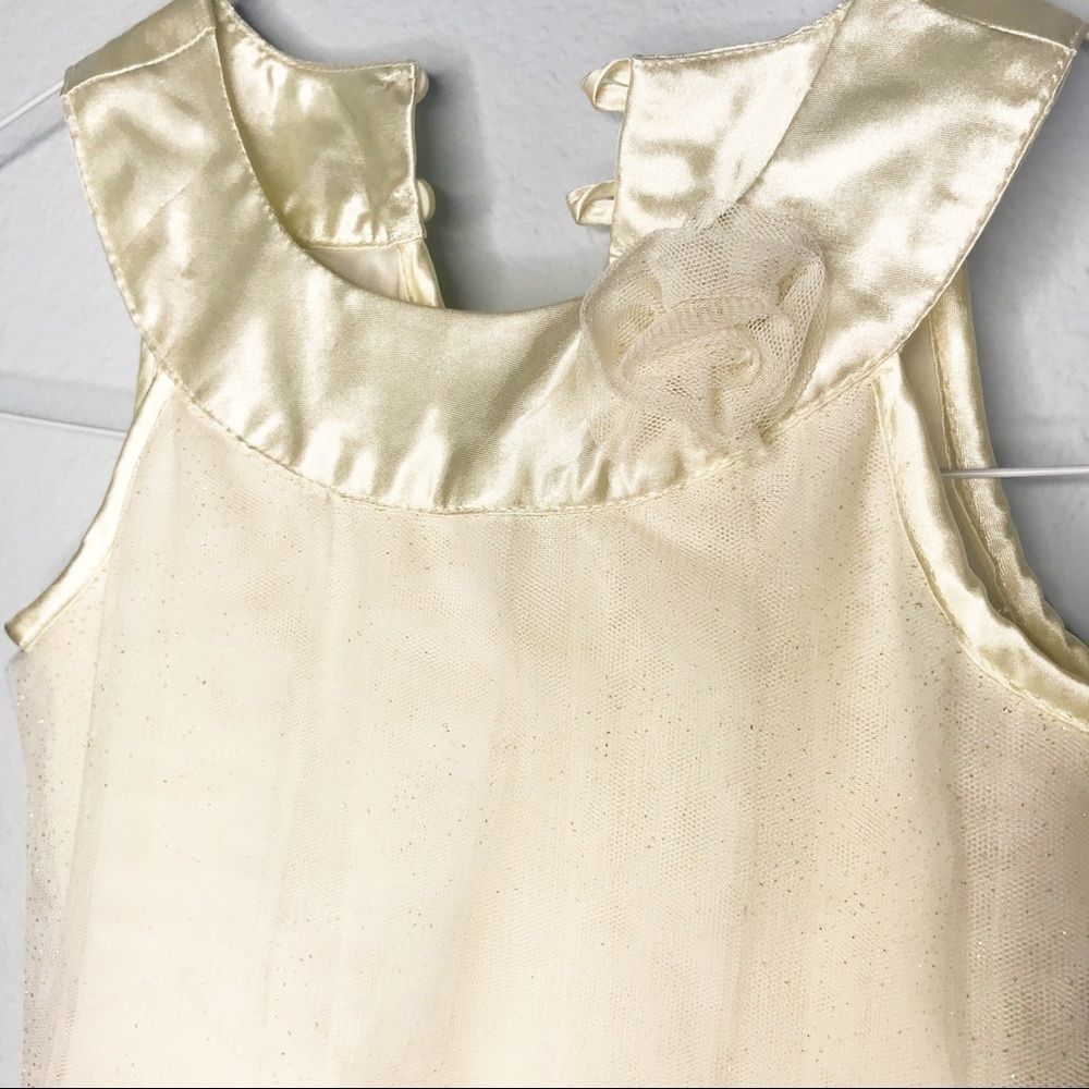 Girls healthtex gold ruffle dress 4T - Picture 2 of 5